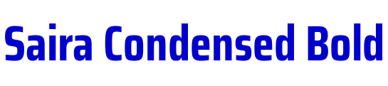 Saira Condensed Bold шрифт